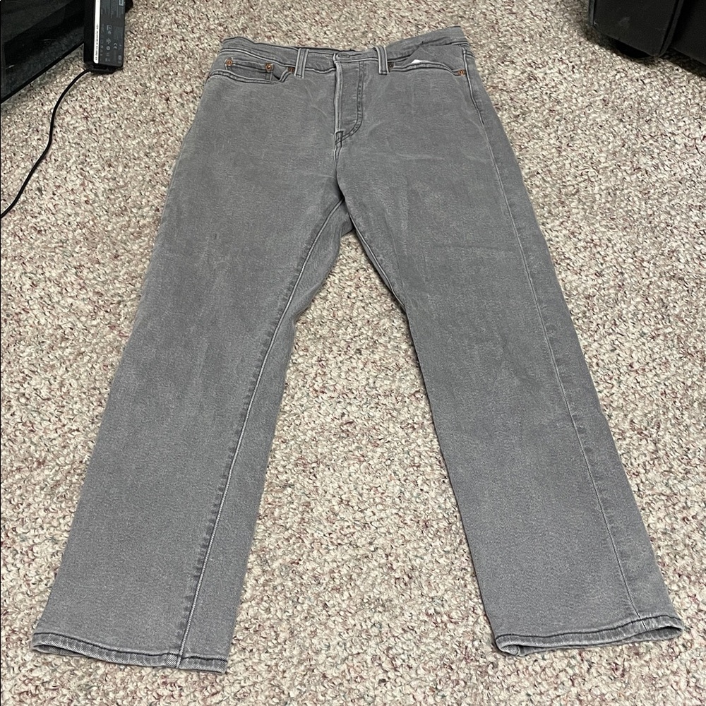 Levi's Wedgie straight leg high rise Charcoal stretch Jeans